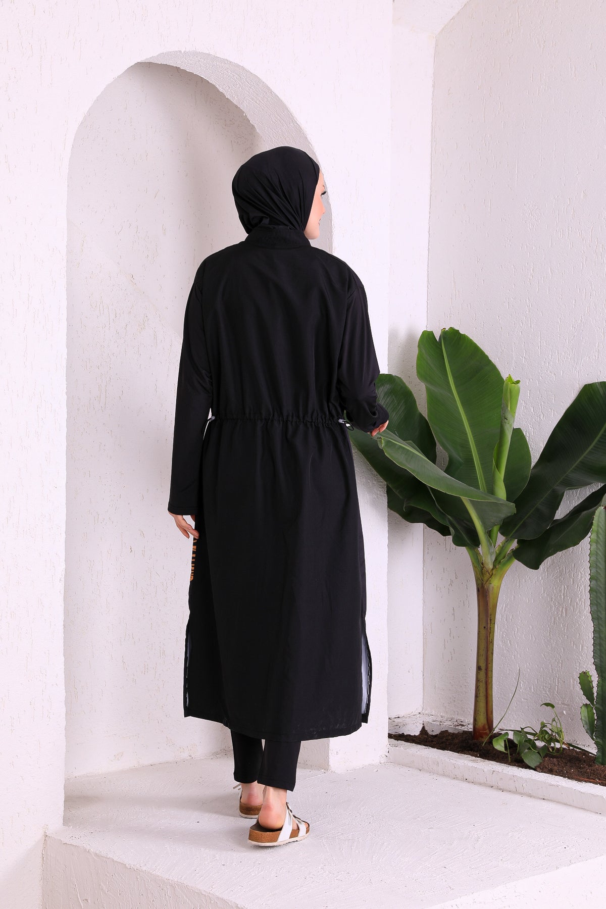 Full Cover Swimsuit Burkini With Zip