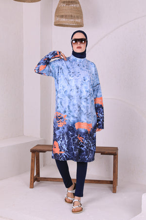 Full Cover Swimsuit Burkini With Zip - NEWINS BOUTIQUE