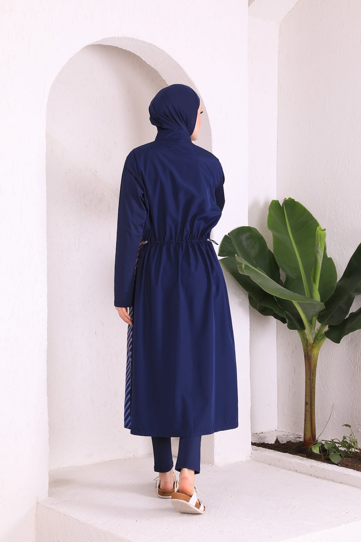 Full Cover Swimsuit Burkini With Zip